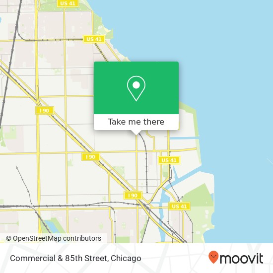 Commercial & 85th Street map