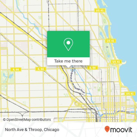 North Ave & Throop map