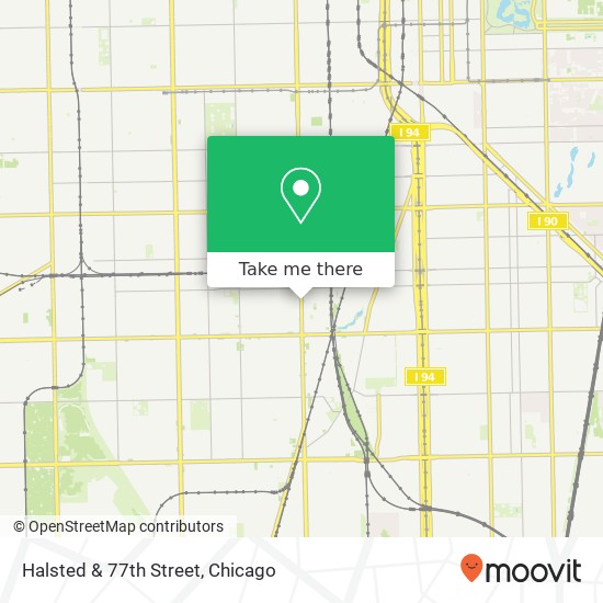 Halsted & 77th Street map