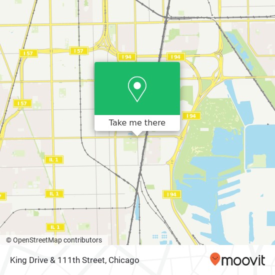 King Drive & 111th Street map