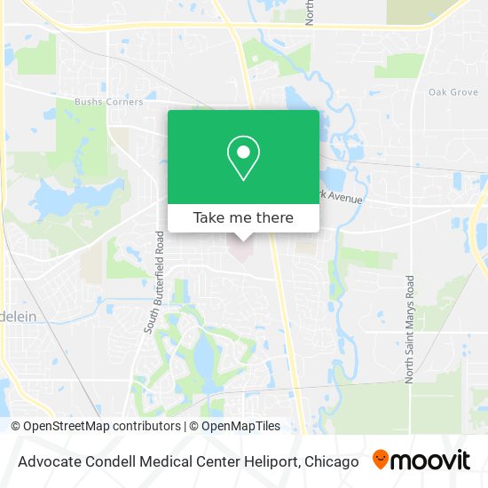 Advocate Condell Medical Center Heliport map