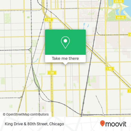 King Drive & 80th Street map