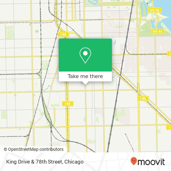 King Drive & 78th Street map