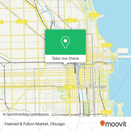 Halsted & Fulton Market map