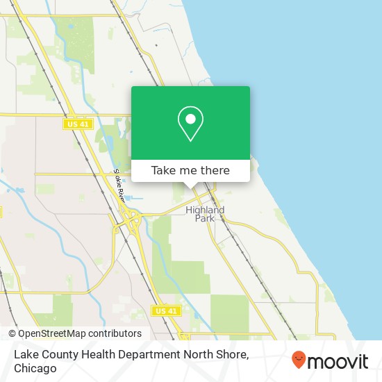 Mapa de Lake County Health Department North Shore