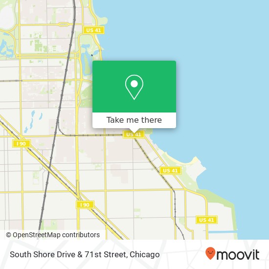 South Shore Drive & 71st Street map