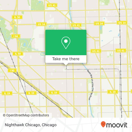 Nighthawk Chicago map
