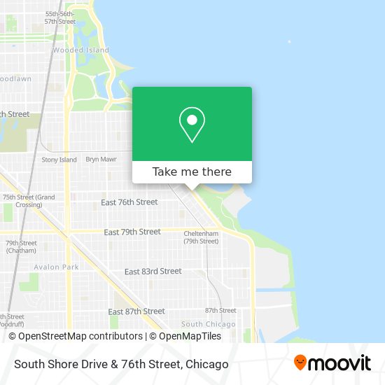 South Shore Drive & 76th Street map
