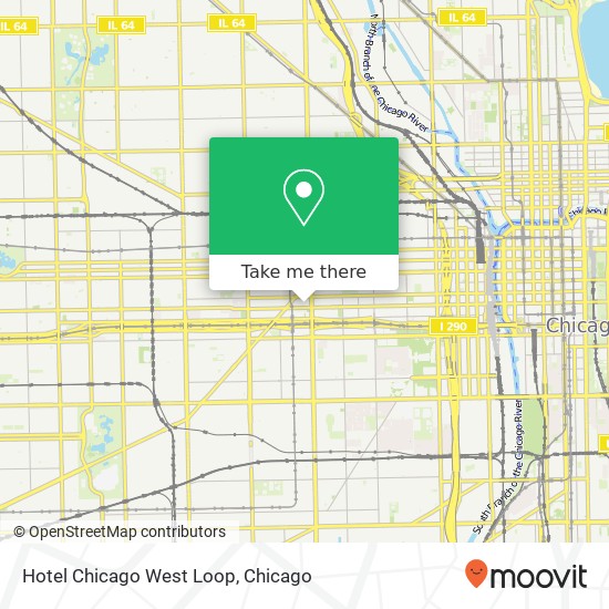 Mapa de Hotel Chicago West Loop