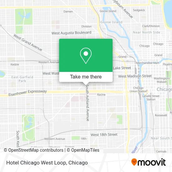Hotel Chicago West Loop map
