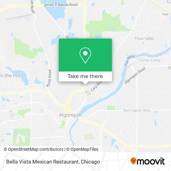 Mapa de Bella Vista Mexican Restaurant