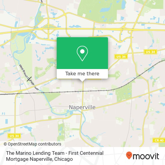 Mapa de The Marino Lending Team - First Centennial Mortgage Naperville