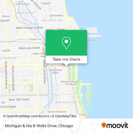 Michigan & Ida B Wells Drive map