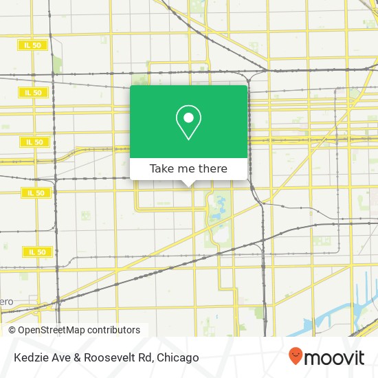 Kedzie Ave & Roosevelt Rd map