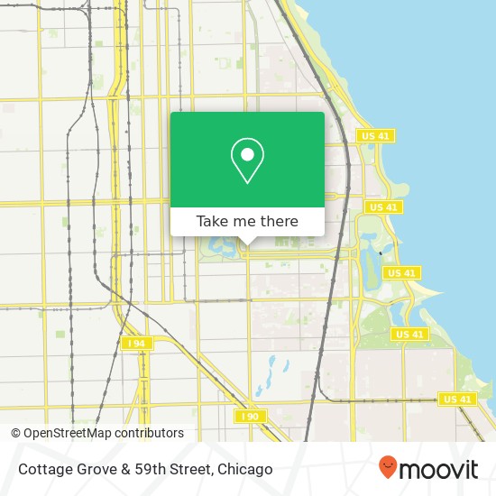 Cottage Grove & 59th Street map