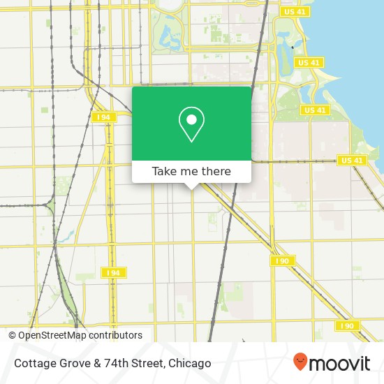 Cottage Grove & 74th Street map