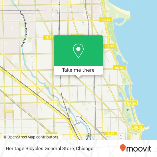 Mapa de Heritage Bicycles General Store