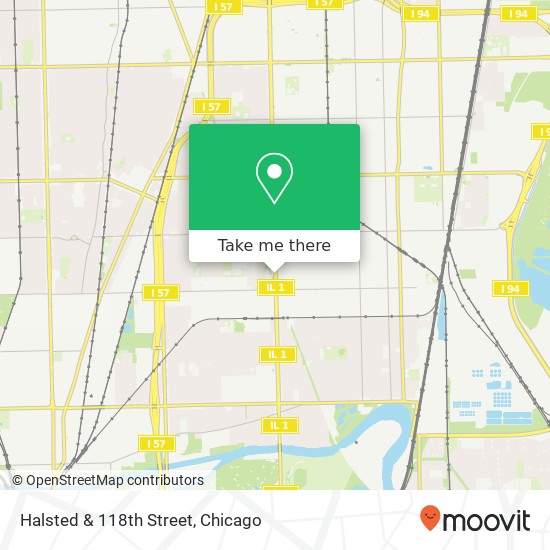 Halsted & 118th Street map
