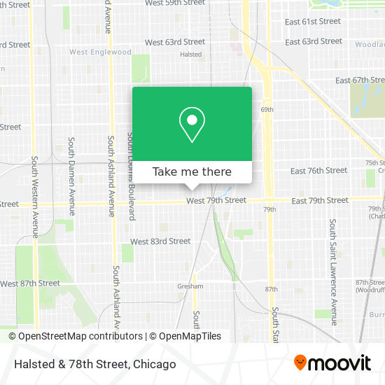 Halsted & 78th Street map