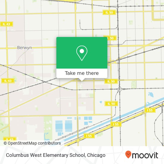 Columbus West Elementary School map