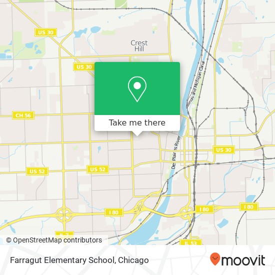 Farragut Elementary School map