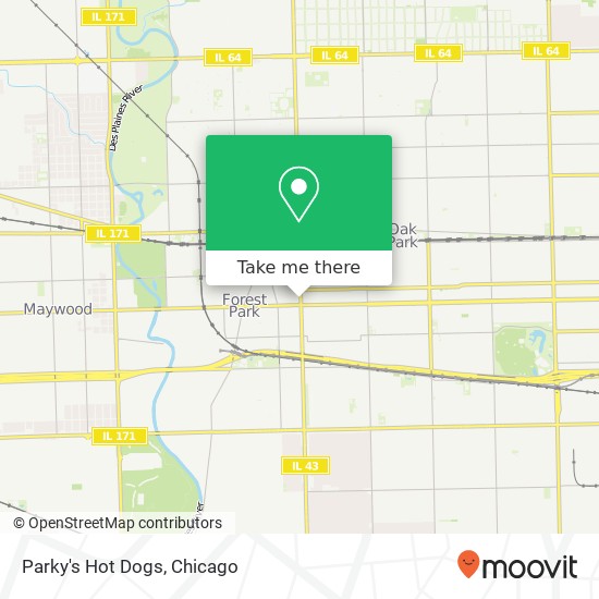 Parky's Hot Dogs map