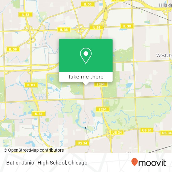 Mapa de Butler Junior High School