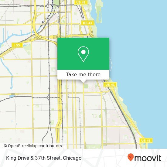 King Drive & 37th Street map