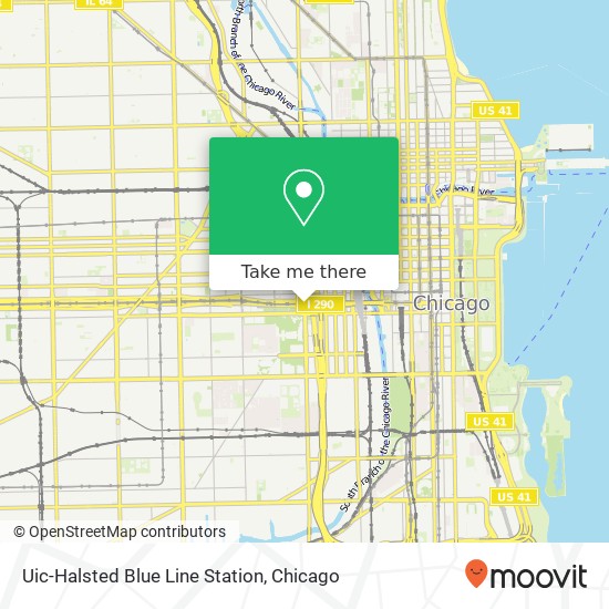 Uic-Halsted Blue Line Station map