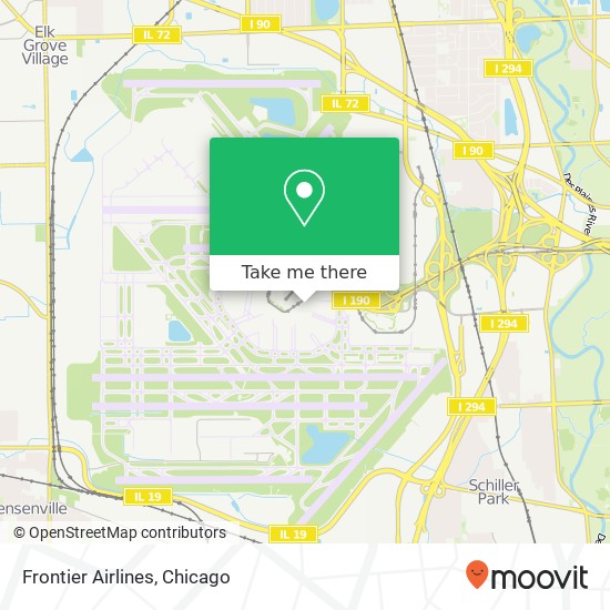 Frontier Airlines map