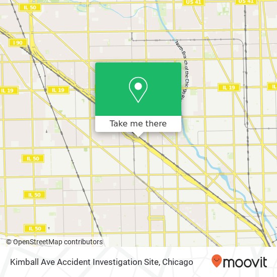 Kimball Ave Accident Investigation Site map