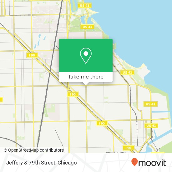 Jeffery & 79th Street map