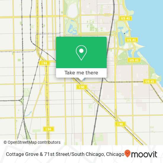 Mapa de Cottage Grove & 71st Street / South Chicago