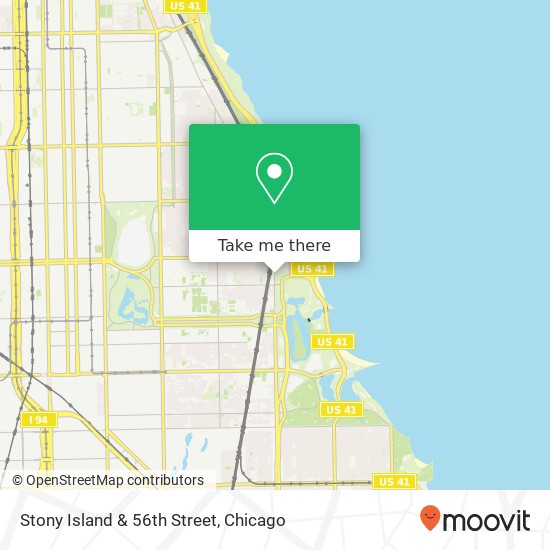 Stony Island & 56th Street map