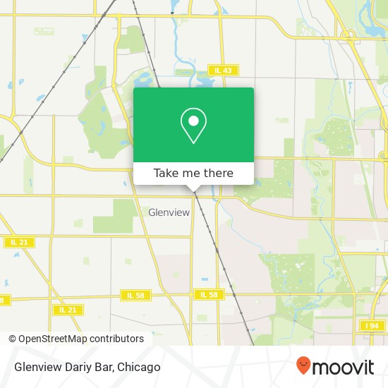 Mapa de Glenview Dariy Bar
