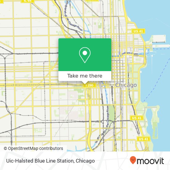 Uic-Halsted Blue Line Station map