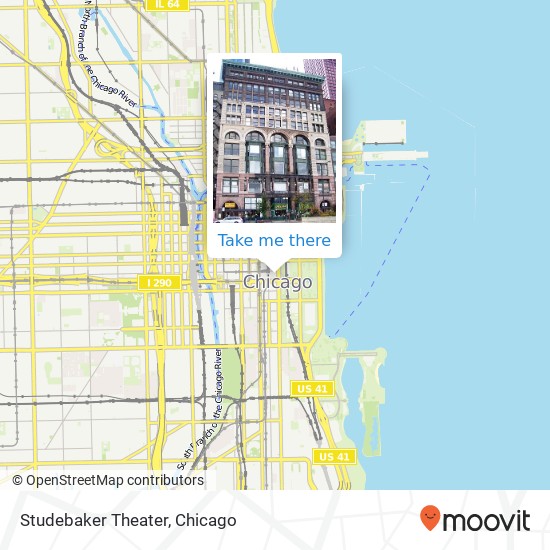 Studebaker Theater map