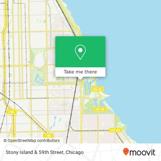 Stony Island & 59th Street map