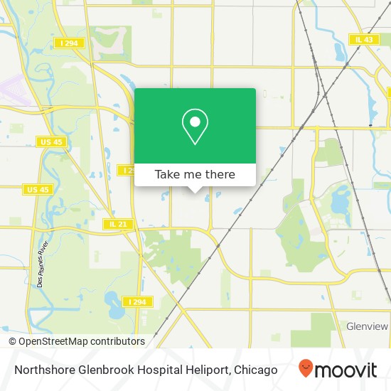 Northshore Glenbrook Hospital Heliport map