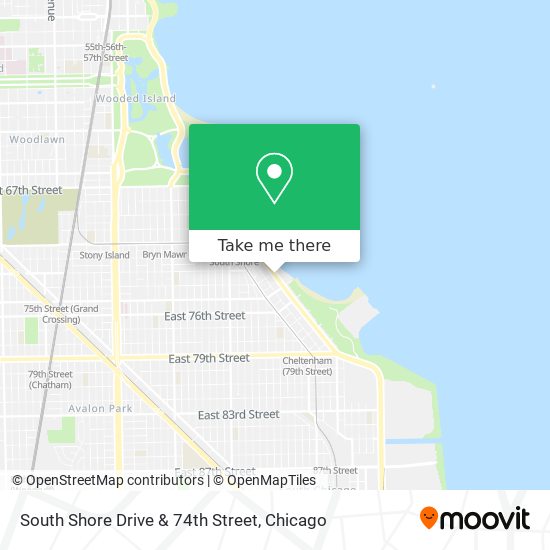 South Shore Drive & 74th Street map