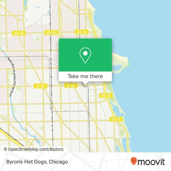 Byron's Hot Dogs map