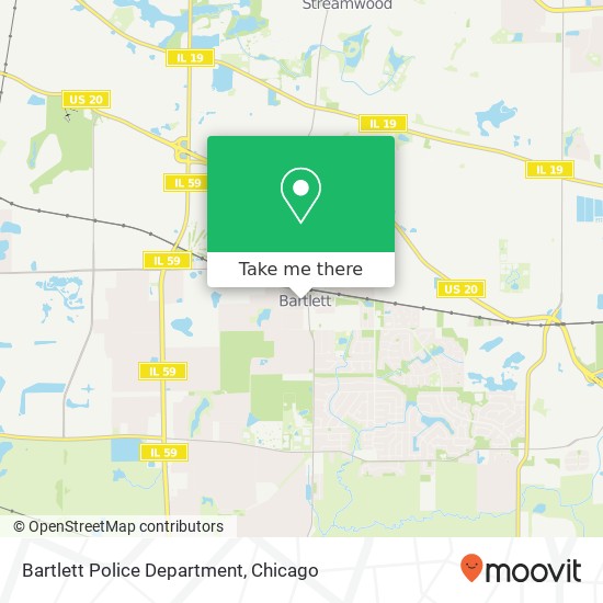 Bartlett Police Department map