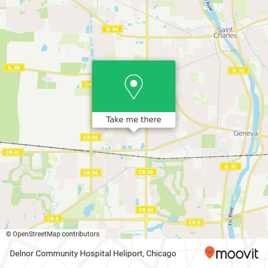 Delnor Community Hospital Heliport map