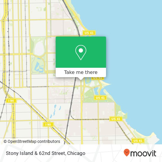 Stony Island & 62nd Street map