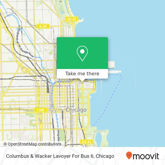 Columbus & Wacker Lavoyer For Bus 6 map