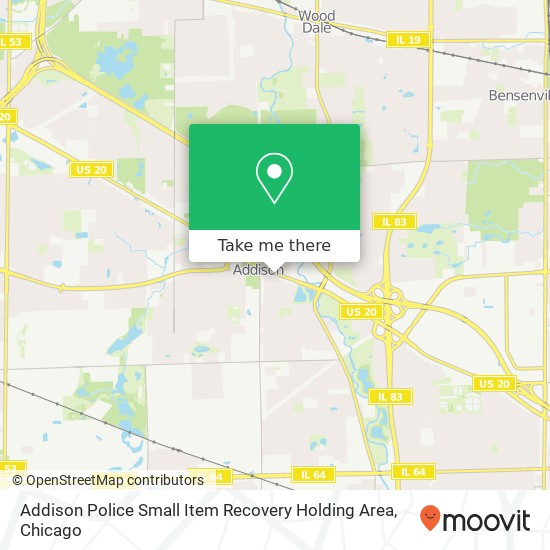 Mapa de Addison Police Small Item Recovery Holding Area