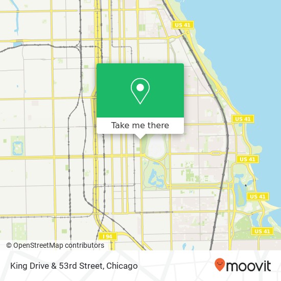 King Drive & 53rd Street map