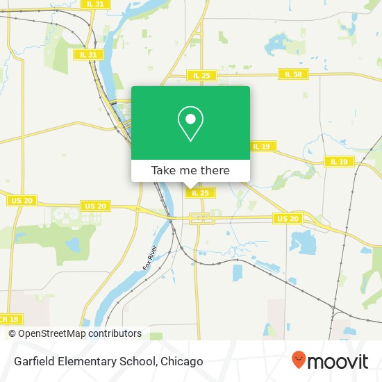 Mapa de Garfield Elementary School