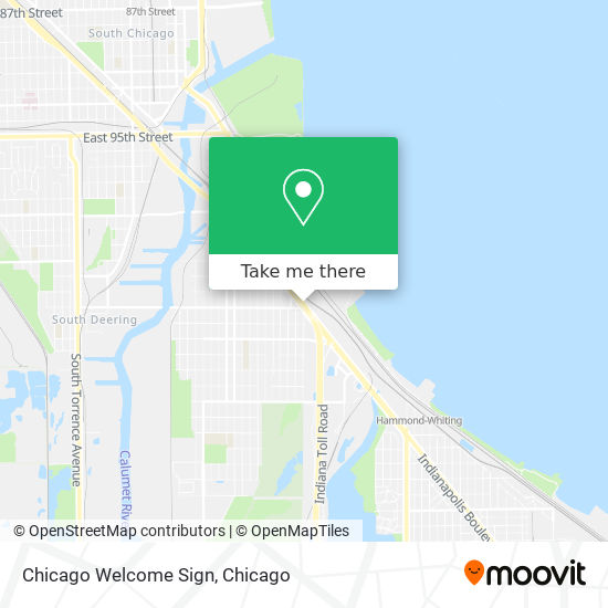 Mapa de Chicago Welcome Sign