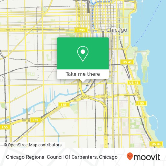 Chicago Regional Council Of Carpenters map